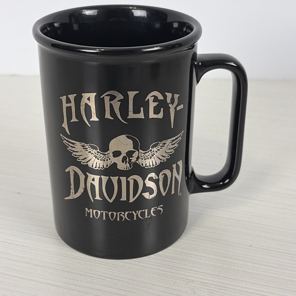 HARLEY-DAVIDSON Motorcycle Coffee Mug Cup Black 2007 Never Used